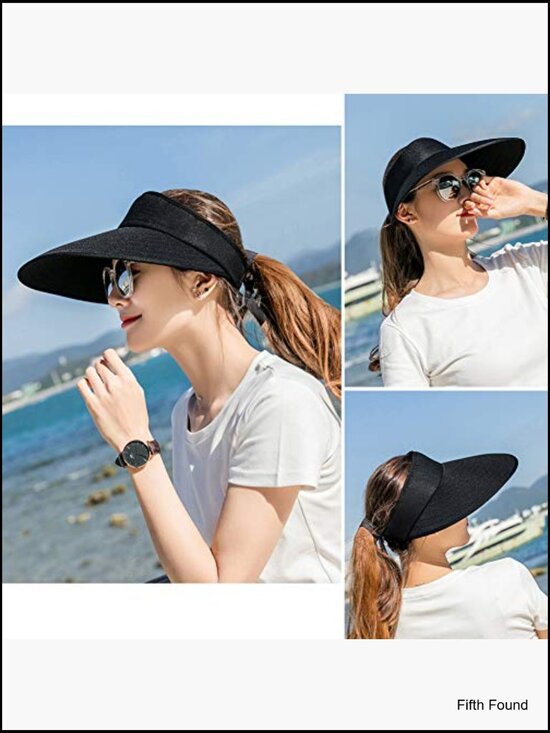 Large Brim Sun Visor Hat UPF50+ UV Protection Adjustable Foldable main image 6